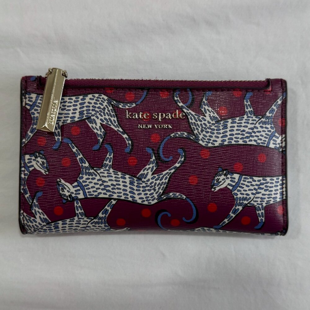 Kate Spade Purple Panther Compact Wallet